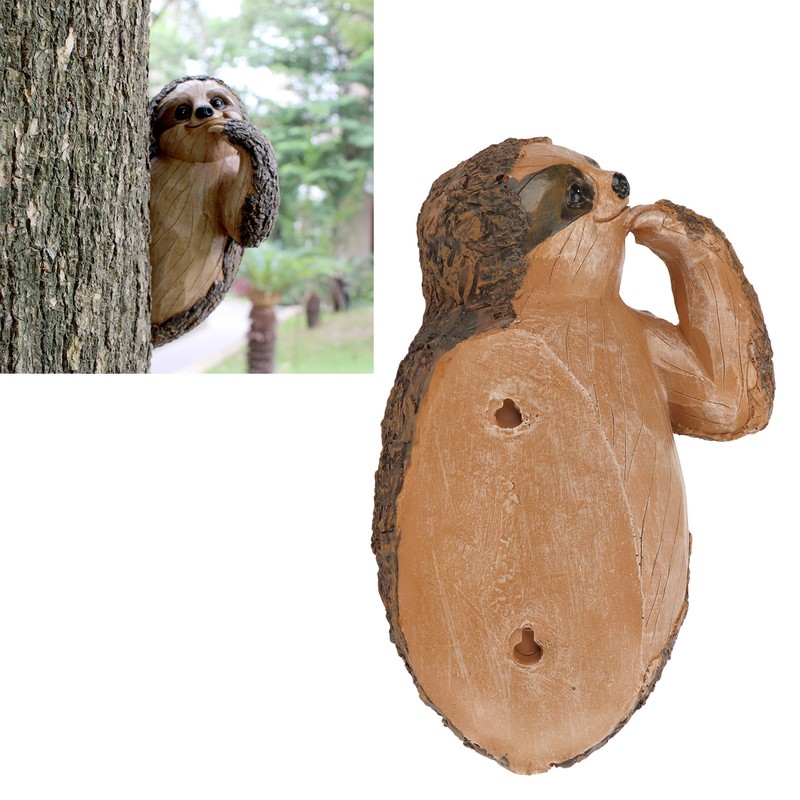 Sloth Sculpture Hand Painted Finish Resin Vivid 22x10x14.5cm Outdoor Sloth
