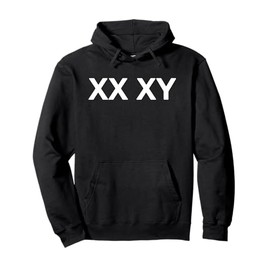 XX XY (Text Only Txt Print) Pullover Hoodie