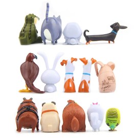 yuanpulalala 14Pcs Movie Secret Life Pets Garage kit Cake Ornament