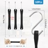Boocalny 6 Inch Rubber Bungee Cords with Hooks, 10 Pack