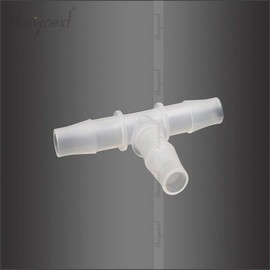 Horiznext T shape plastic (pp polypropylene) 3 way barb fitting 3/8" quick connect to air hose, oxygen tubing, water pipe