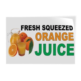 Decal Stickers Multiple Sizes Fresh Squeezed Orange Juice Green Food Restaurant Industrial Vinyl Safety Sign Label Restaurant & Food 14x10Inches