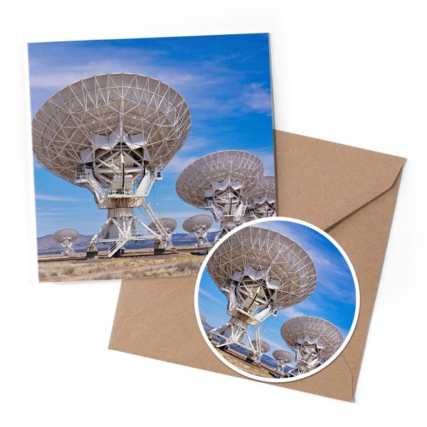 1 x Greeting Card & 10 cm Round Sticker Set