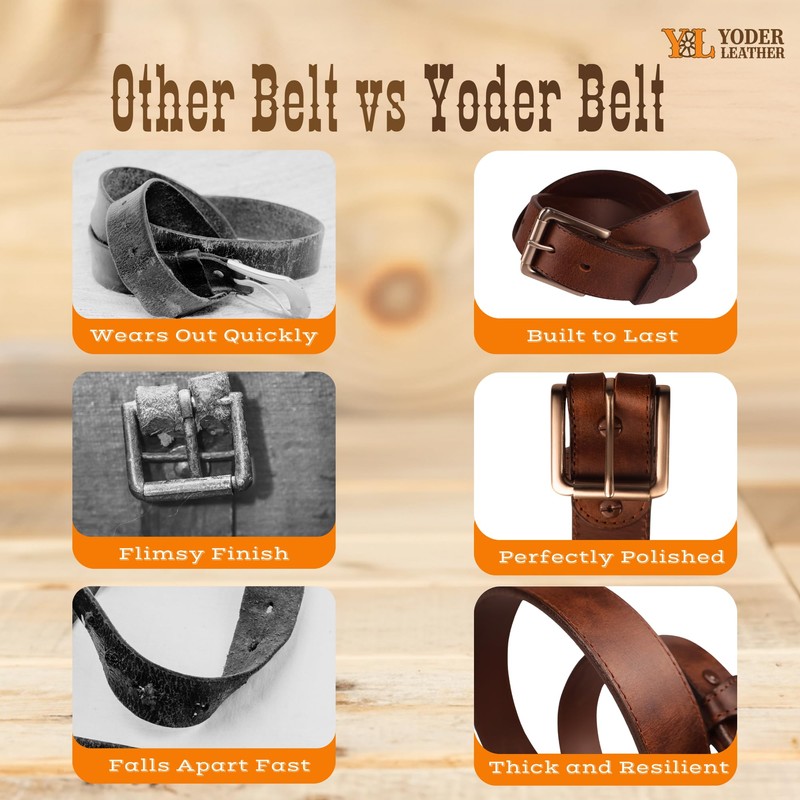 Amish Made Western Leather Tool Belt (50, Waxed Brown)