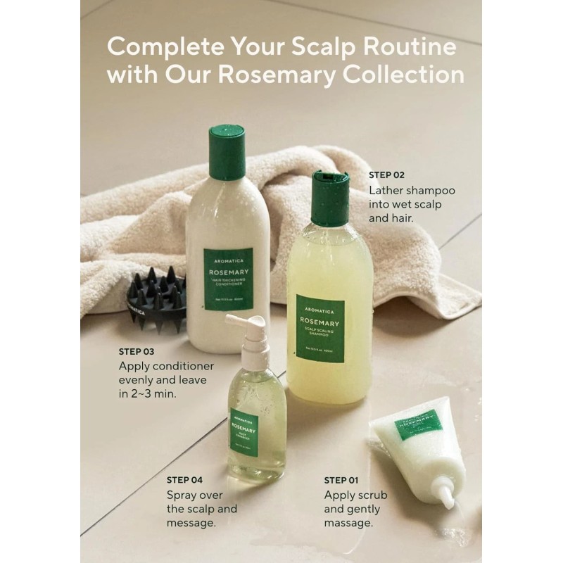 AROMATICA Root Enhancer Rosemary Water Spray for Hair Growth –