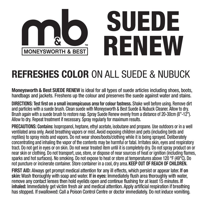 Moneysworth and Best 21103 Suede Renew, Black