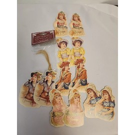 VTG VICTORIAN CHILDREN CHRISTMAS GIFT TAGS (pkg of 12) NEW OLD STOCK  SHACKMAN