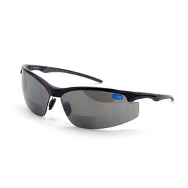 V.W.E. Bifocal High Performance Protective Safety Glasses Light Mirror Tint Bifocal - Sun Reader - Sunglasses Ansi Z87.1 (Black, 0.0)