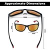 Flying Fisherman 7873BAR Double Header Polarized Sunglasses, Black Frame, Amber-Red