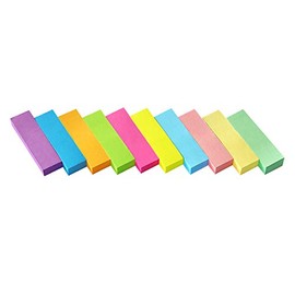 30 Pads 0.5x1.8 Sticky Notes Flags Tabs Page Markers 10 Bright Color Sticky Index Tabs Page Flags 80 Sheet/Pad