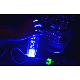 zw-blue bubble 11.8" Inch Universal Crystal Bubble Blue LED Light Manual Shift knob Shifter