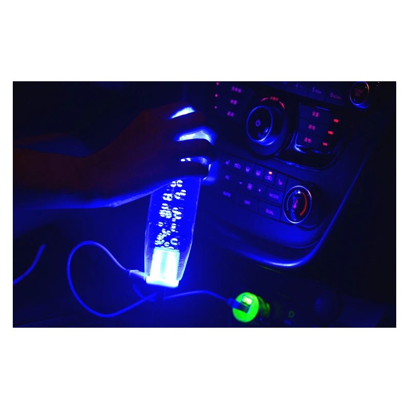 zw-blue bubble 11.8" Inch Universal Crystal Bubble Blue LED Light
