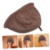 Sombrero Gorro Baño Coral Fleece Sauna Color Café Portátil Secado
