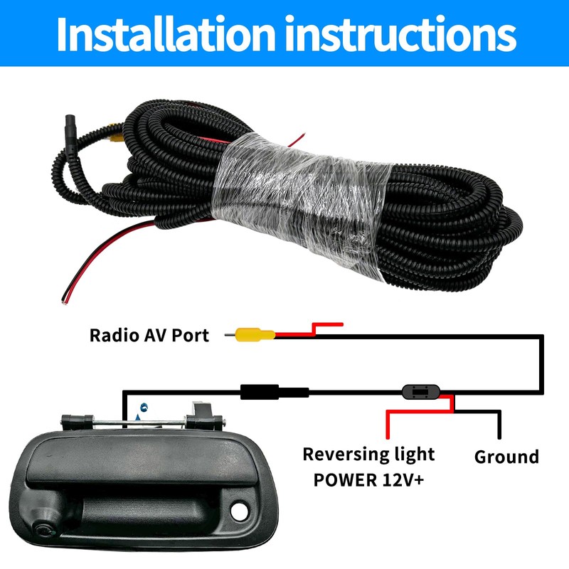 Rear View Camera Car Backup Tailgate Handle Camera Replacement for