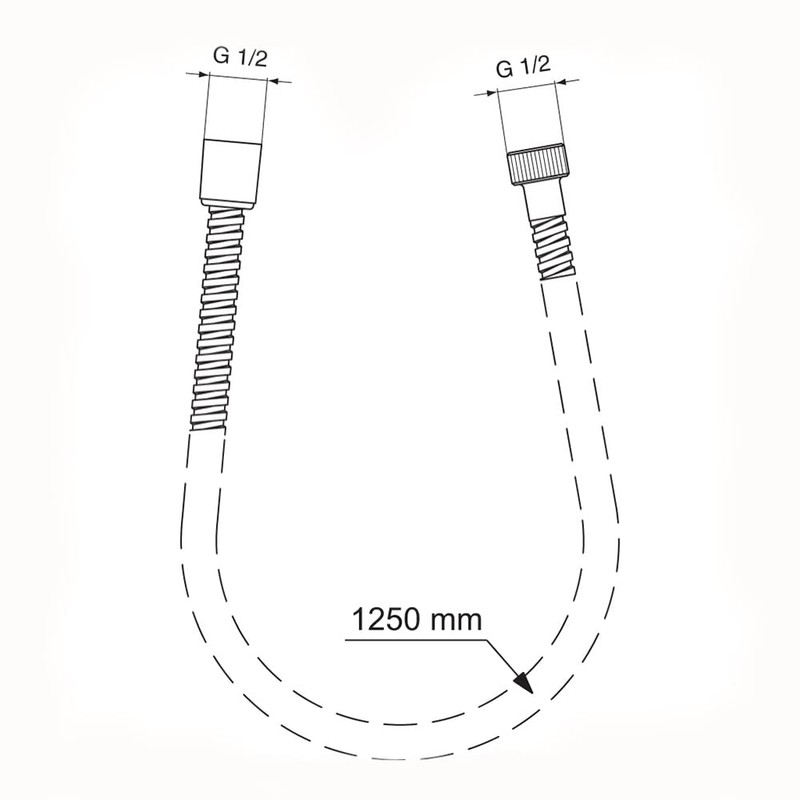 Shower Hose - Ideal Standard Metalflex Universal 1.25m Shower Hose,