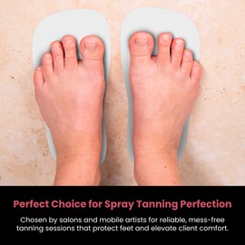 Professional Spray Tan Feet Pads - 40Pairs Disposable Foam Feet Protectors for Tanning Hygienic & Comfortable Feet for Spray Tanning - Spray Tan Foot Covers for Tanning Tent (White)