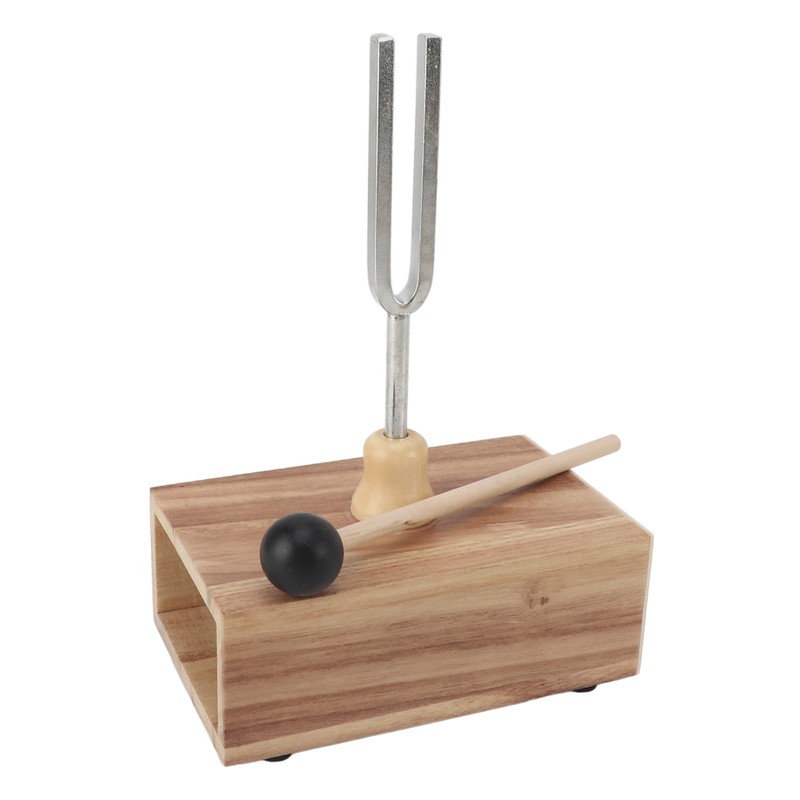 Tuning Fork Set with Wooden Resonator Box Rubber Hammer 512HZ