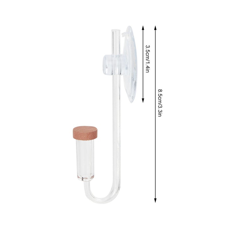 Acrylic Transparent CO2 Diffuser Atomizer Bubble Counter for Aquarium Plants