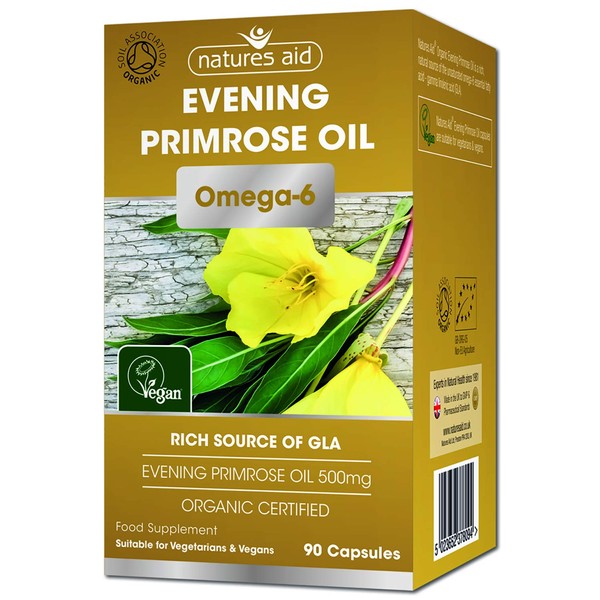 Natures Aid Organic Evening Primrose Oil Capsules - Pack of 90