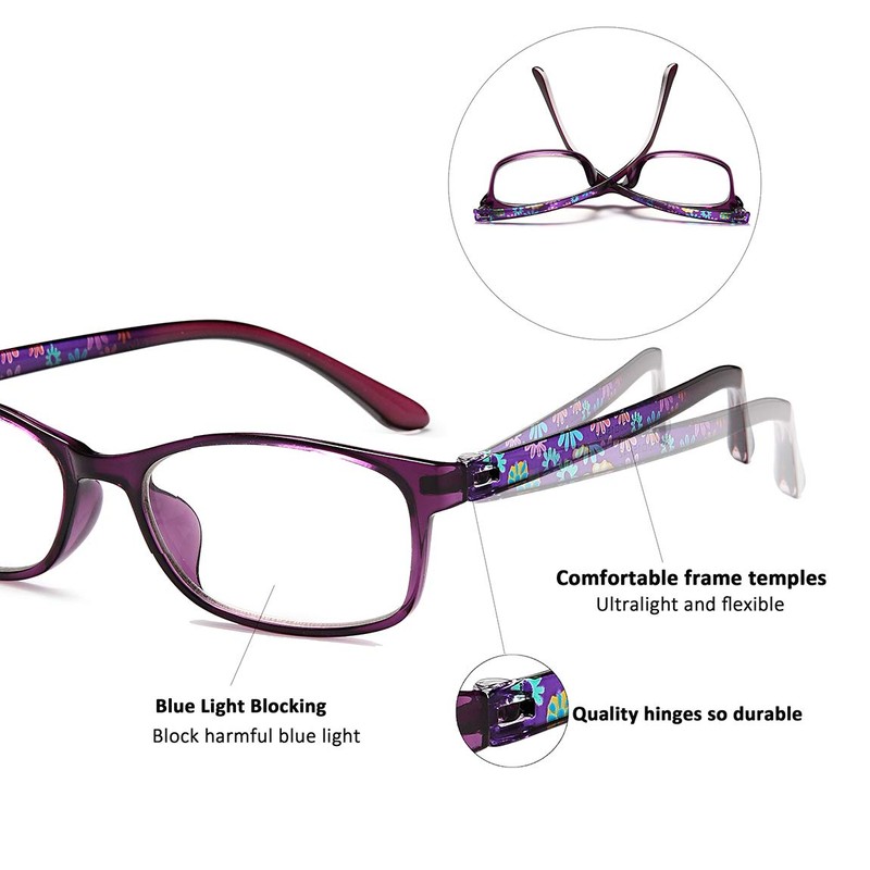 Ladies Blue Light Blocking Reading Glasses - 2 Pack Computer