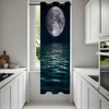 Moon Slider Long Curtains Night Lake Water Blackout Grommet Curtain