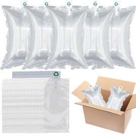 WUSJCOF Pack of 100 Air Cushion Filling Material Package Air Bags Cushion Material Air Cushions for Transport Packaging Shockproof for No Opening Filling (10 x 20 cm)