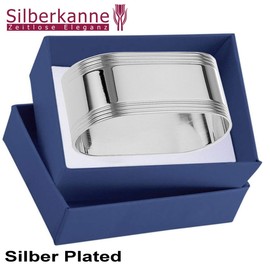 SILBERKANNE Napkin Ring 5.5 x 2.5 cm Premium Silver Plated Elegant Silver-Plated in Top Workmanship for Fabric Napkins