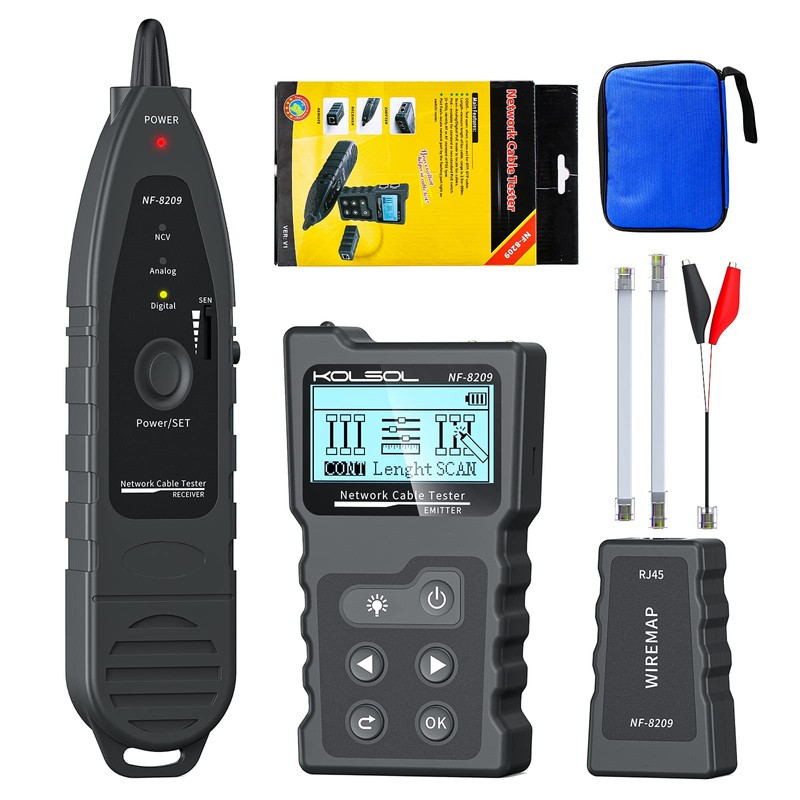 Network Cable Tester, Poe Cable Tester for CAT5e/CAT6/CAT6a, Ethernet Network