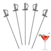 KinetiCore 5 Pack Stainless Steel Cocktail Picks, 11cm Retro Sword