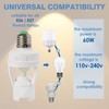 Light Socket Adapter, Screw-in Motion Sensor Bulb Holder for Indoor/Outdoor