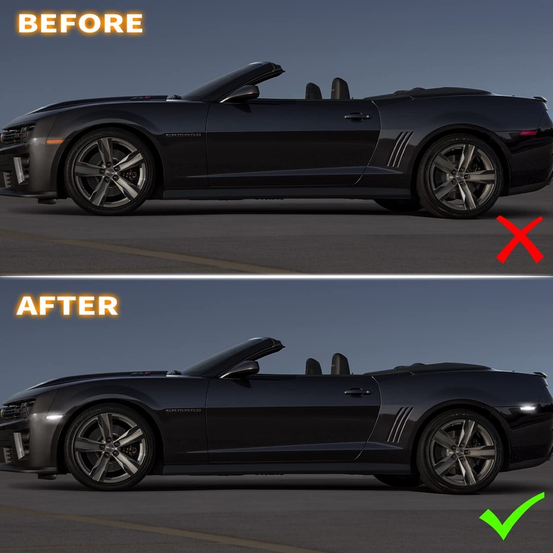 LED Side Marker Lights Front Rear Bumper Fender Marker Lamps