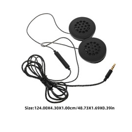 Operitacx Motorradhelm Kopfhörer Headset Kabelgebundene Kopfhörer Motorrad Kopfhörer Motorrad Zubehör Kabelgebundene Kopfhörer Kabelgebundene Ohrhörer Schwarzer Kunststoff
