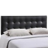 Hawthorne Collections Modern Vinyl Queen Panel Headboard in Black