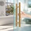 RZELOYDE Push Pull Door Handle Solid Standoffs Heavy-Duty Commerial Grade-304
