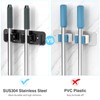 Wall Mount Mop and Broom Holder, HOMEASY Heavy Duty Stainless