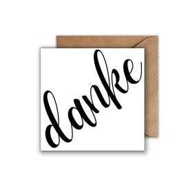 WBdesignz Thank You Card with Envelope - Thank You Card Thank You Lettering Thank You (125 mm x 125 mm)
