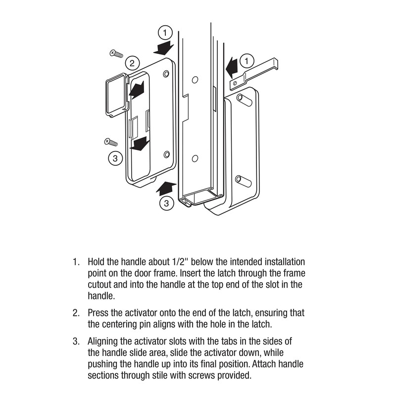 Prime-Line A 177 Sliding Screen Door Latch and Pull, 3