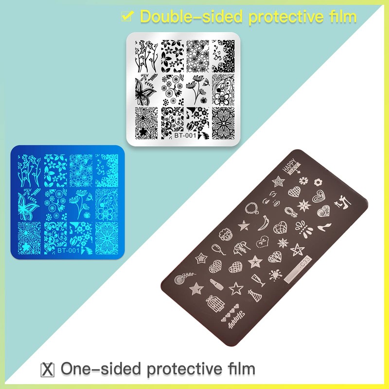 Biutee Nail Image Plate Set of 12 Nail Plates 1