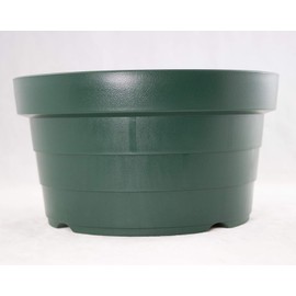 Calibonsai Japanese Heavy Duty Round Green Plastic Bonsai Training Pot 8.25"x 8.25"x 4.5"