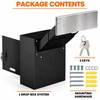 Through-Wall Locking Drop Box with Adjustable 6.63-11.7 Inch Chute, Heavy