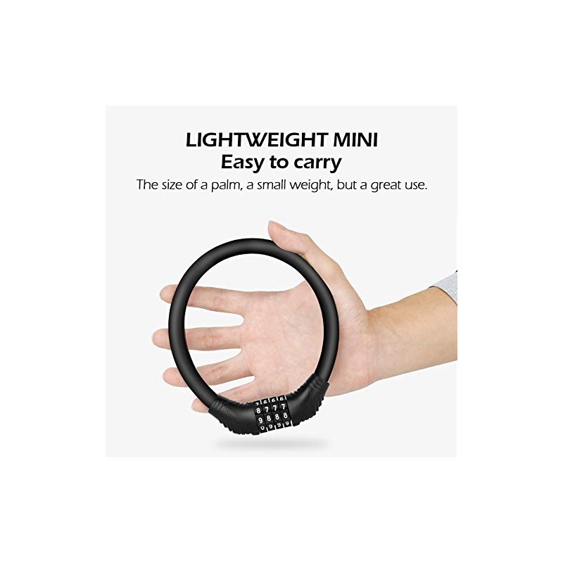 ACCECLE Bicycle Lock Cable Anti-Theft Password Resettable Road Bike Lock