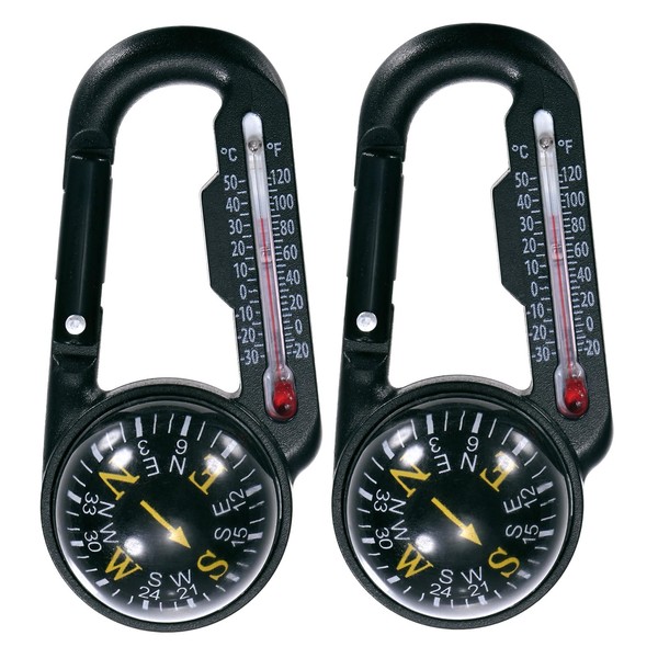 TIXIPEM Keychain Compass [2PCS] - Small Pocket Magnetic Ball Compass