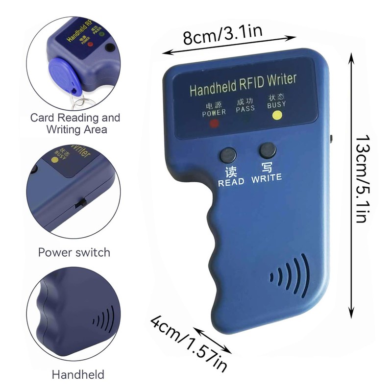RFID Reader Writer & Copier - Handheld Portable RFID Duplicator