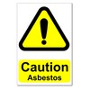 Caution Asbestos Warning Stickers x10 Peel and Stick 100mm x