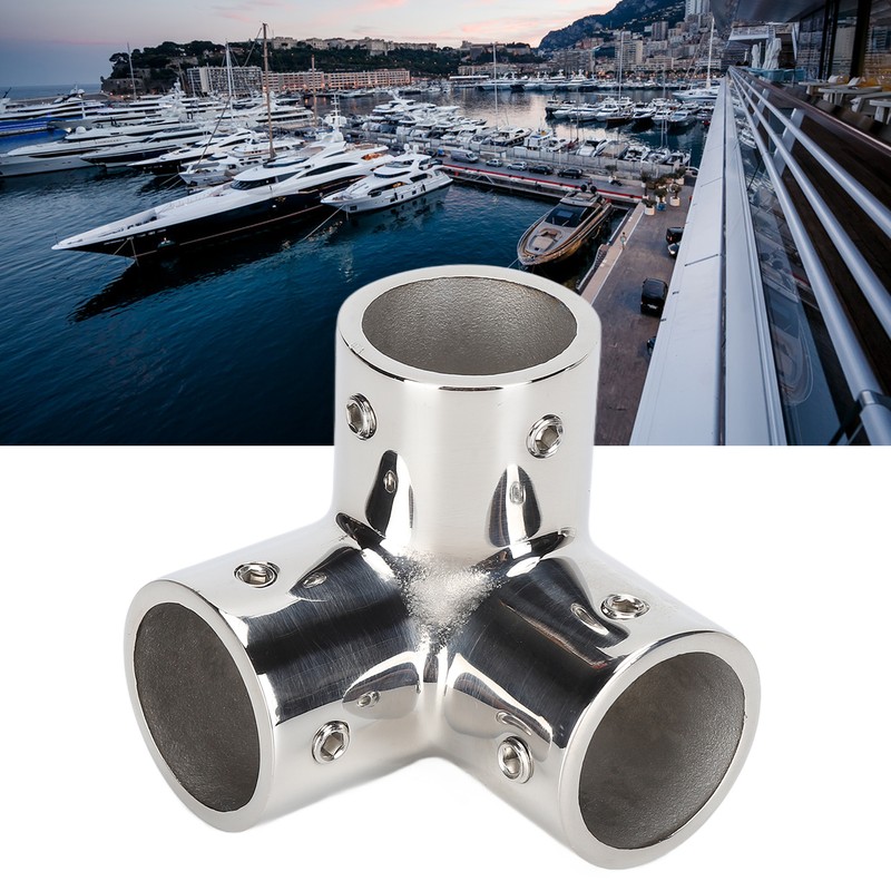 3 Way Corner Tee Joint 316 Stainless Steel Mirror Polished