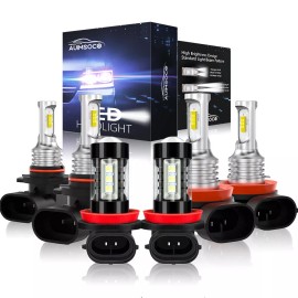 AUIMSOCO For Dodge Ram 1500 2500 3500 2019-2024 AUIMSOCO LED Headlight Bulbs Fog Light 6x