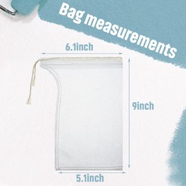 Compost Tea Bag, Pump Strainer Bag with Drawstring, Mesh Filter Bag, 600 µm for Prevents Clogging During The Straining Process (20 Pieces,23 x 16 cm)
