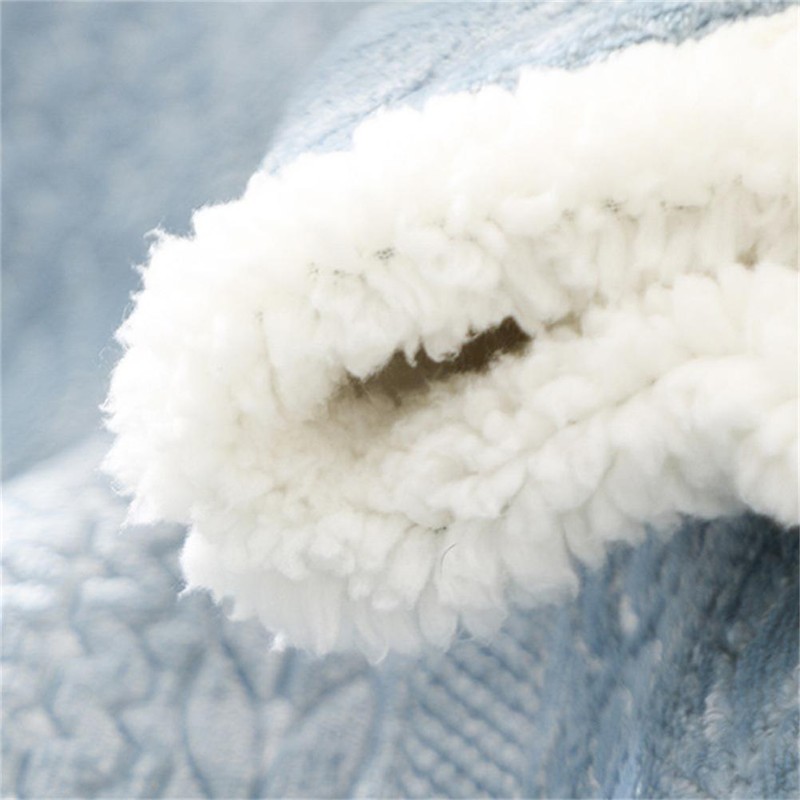 Spring and Autumn Warm Soft Flannel Blanket for Women Wearable