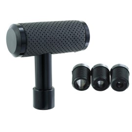 Abfer T-Shaped Shift Knob, Weighted for Car Gear, Lever Stick Shifter, Automatic, Manual Vehicle, Universal Car Accessories, Interior (Black)