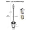 Stainless Steel Swing Hook with 5.91 Inch Threaded Shaft, Swivel